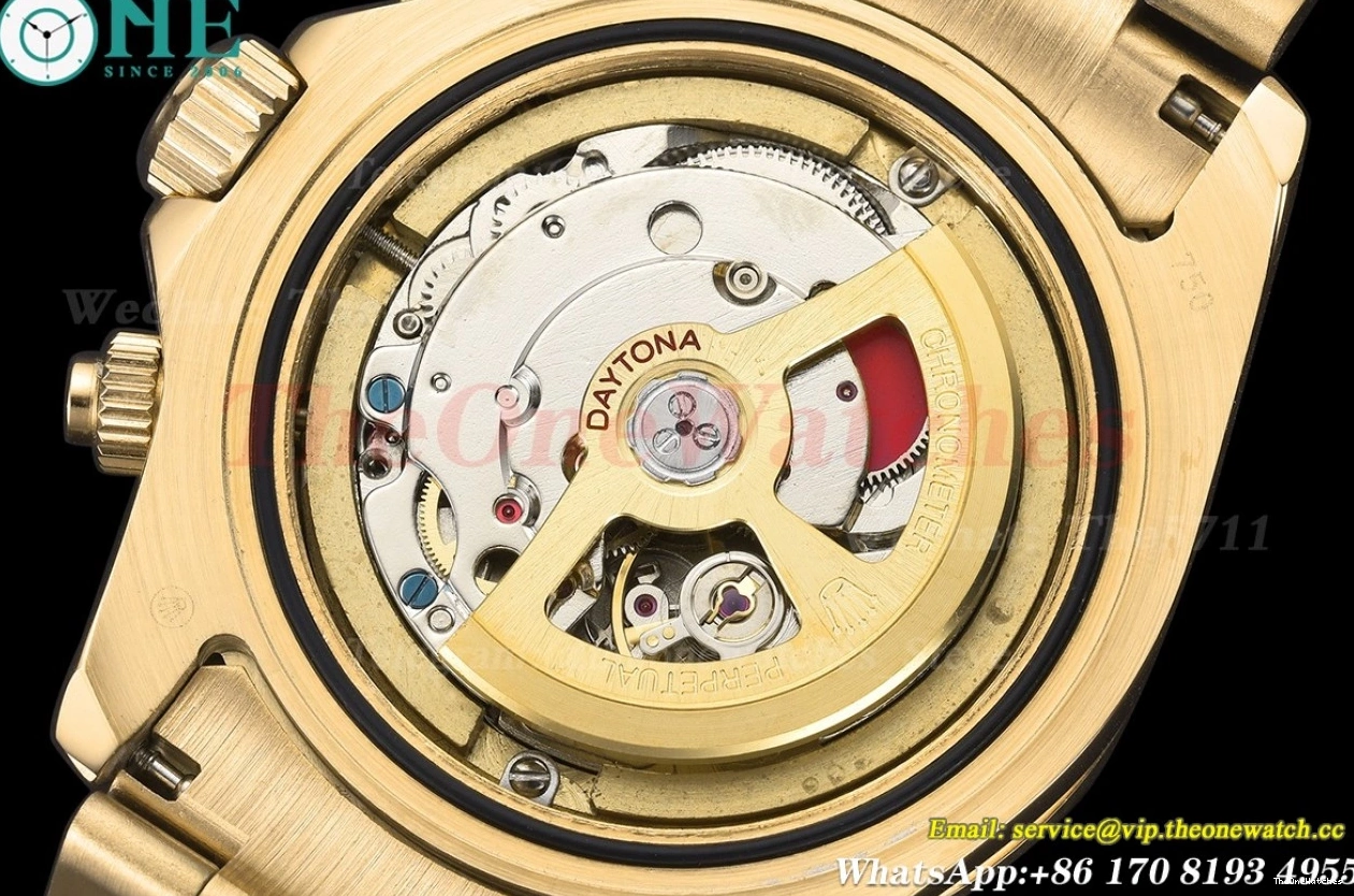 GDF A3836 Daytona 40mm Black Gold YG YG 0129